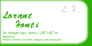 lorant honti business card